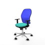 PIQUERAS Y CRESPO Silla de oficina Jorquera con mecanismo sincro, Turquesa y Azul