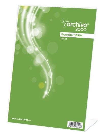 Archivo 2000 Expositor Sobremesa Din A5 Vertical 65x150x215 mm Cristal Transparente Archivo 2000 Expositor Sobremesa Din A5 Vertical 65x150x215 mm Cristal Transparente