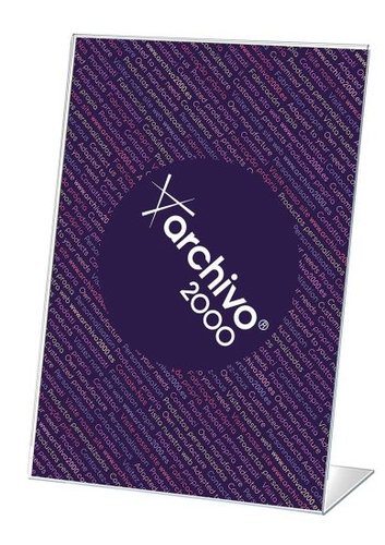 Archivo 2000 Expositor de sobremesa en forma de L A5 vertical cristal transparente Archivo 2000 Expositor de sobremesa en forma de L A5 vertical cristal transparente