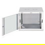 Digitus DN-600600 Rack Mural Dynamic-N 9U, 600x600mm (AnxPr), Acero/Vidrio, Bloqueo, Rieles, Gestión de Cables, Capacidad 60 kg, Color Gris Claro