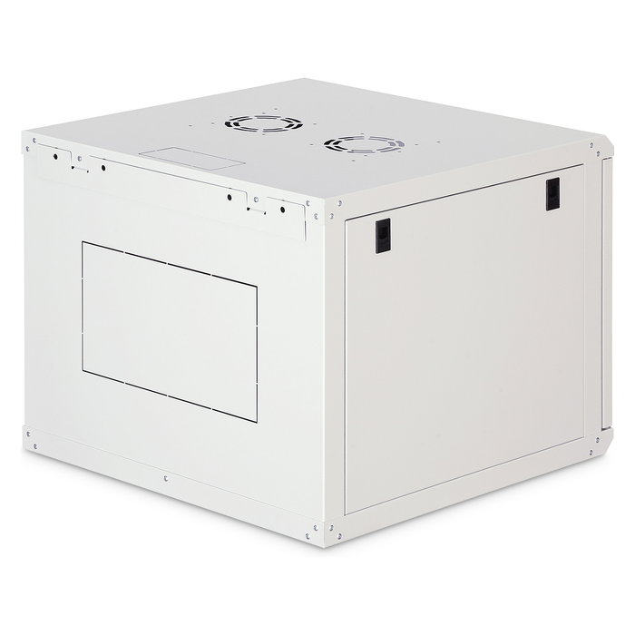 Digitus DN-600600 Rack Mural Dynamic-N 9U, 600x600mm (AnxPr), Acero/Vidrio, Bloqueo, Rieles, Gestión de Cables, Capacidad 60 kg, Color Gris Claro