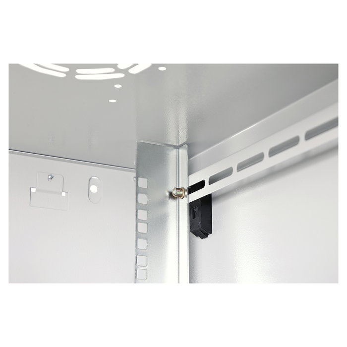 Digitus DN-600600 Rack Mural Dynamic-N 9U, 600x600mm (AnxPr), Acero/Vidrio, Bloqueo, Rieles, Gestión de Cables, Capacidad 60 kg, Color Gris Claro