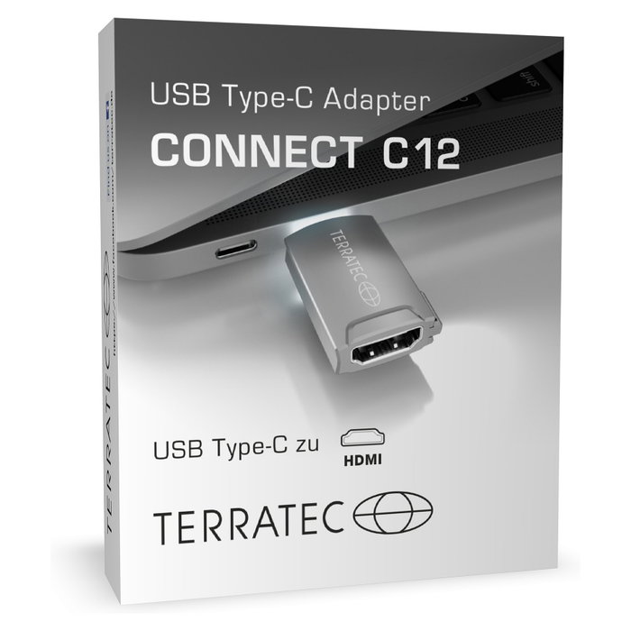 Terratec CONNECT C12 Adaptador USB-C a HDMI Gris