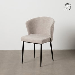 Silla Gris Tejido-Metal Contract 52,50 X 55 X 80 cm (Set de 2)