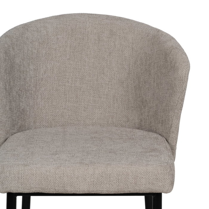 Silla Gris Tejido-Metal Contract 52,50 X 55 X 80 cm (Set de 2)
