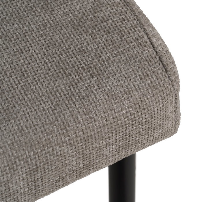 Silla Gris Tejido-Metal Contract 52,50 X 55 X 80 cm (Set de 2)