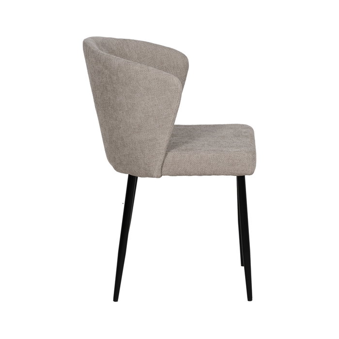 Silla Gris Tejido-Metal Contract 52,50 X 55 X 80 cm (Set de 2)