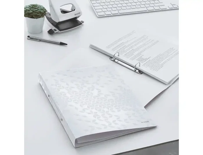 Leitz Wow Carpeta de 2 anillas redondas 25 mm polipropileno DIN A4 color blanco
