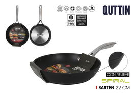 Quttin Sartén 22 cm Aluminio Forjado Inducción Full Spiral (4 Unidades)