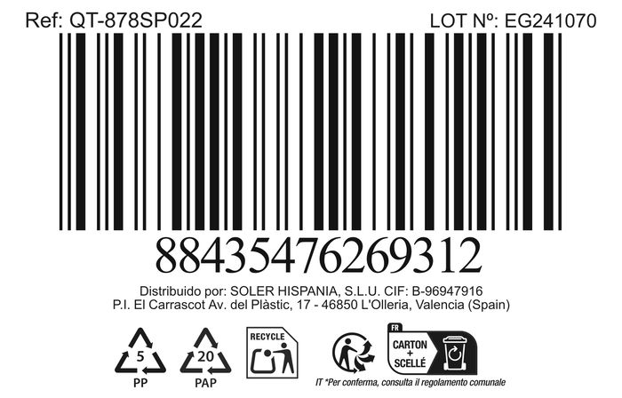 Quttin Sartén 22 cm Aluminio Forjado Inducción Full Spiral (4 Unidades)