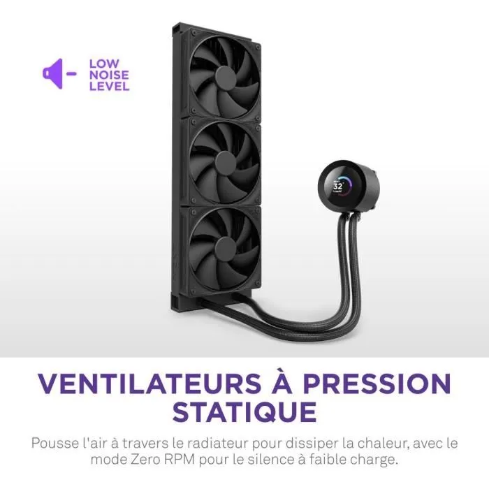 NZXT Kraken Plus 360 Sistema de refrigeración líquida todo en uno Negro NZXT Kraken Plus 360 Sistema de refrigeración líquida todo en uno Negro