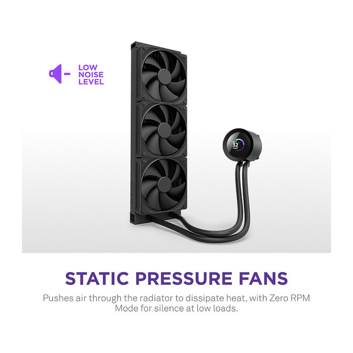NZXT Kraken Plus 360 con pantalla LCD de 1,54 pulgadas Negro NZXT Kraken Plus 360 con pantalla LCD de 1,54 pulgadas Negro
