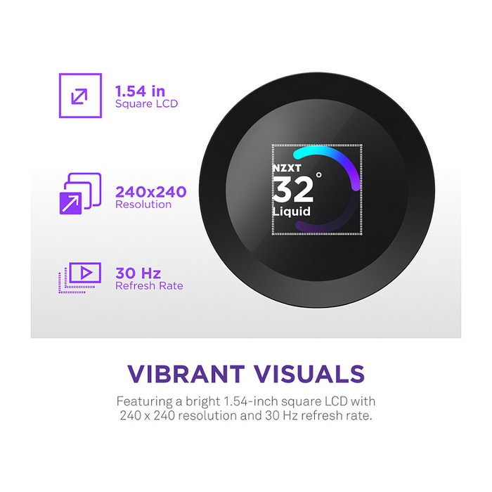 NZXT Kraken Plus 360 con pantalla LCD de 1,54 pulgadas Negro NZXT Kraken Plus 360 con pantalla LCD de 1,54 pulgadas Negro