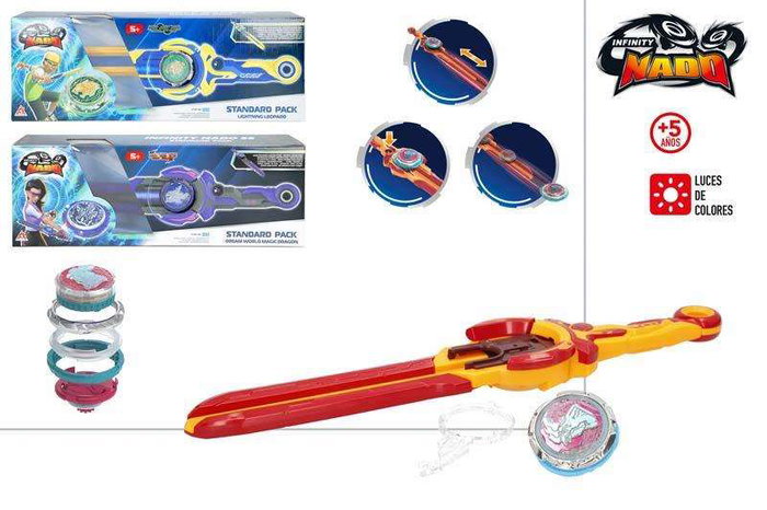 Color Baby Lanzador Espada Infinity Nado Incluye Peonza con Luces de Colores - Modelos Surtidos