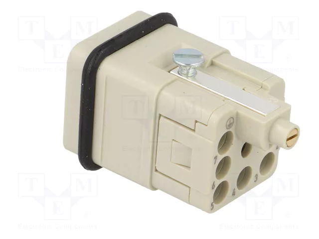 HARTING Han Q 7/0-M Plantilla de Contacto Macho 7+PE HARTING Han Q 7/0-M Plantilla de Contacto Macho 7+PE