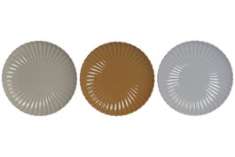 DKD Home Decor Platos de Gres Jaspeados Surtidos VINTAGE 24