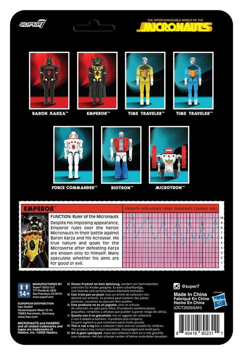 Super7 Micronauts Figura ReAction+ Wave 03 Emperor 10 cm Super7 Micronauts Figura ReAction+ Wave 03 Emperor 10 cm