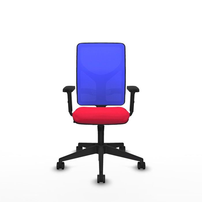 PIQUERAS Y CRESPO Silla de oficina Motilla con mecanismo Sincro, asiento Rojo y respaldo Azul PIQUERAS Y CRESPO Silla de oficina Motilla con mecanismo Sincro, asiento Rojo y respaldo Azul
