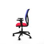 PIQUERAS Y CRESPO Silla de oficina Motilla con mecanismo Sincro, asiento Rojo y respaldo Azul
