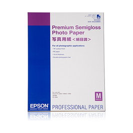 Epson Papel Fotográfico Premium Semibrillo A2, 250 g/m², 25 hojas, para uso con modelos SureColor SC-T7200, SC-T5400, etc.
