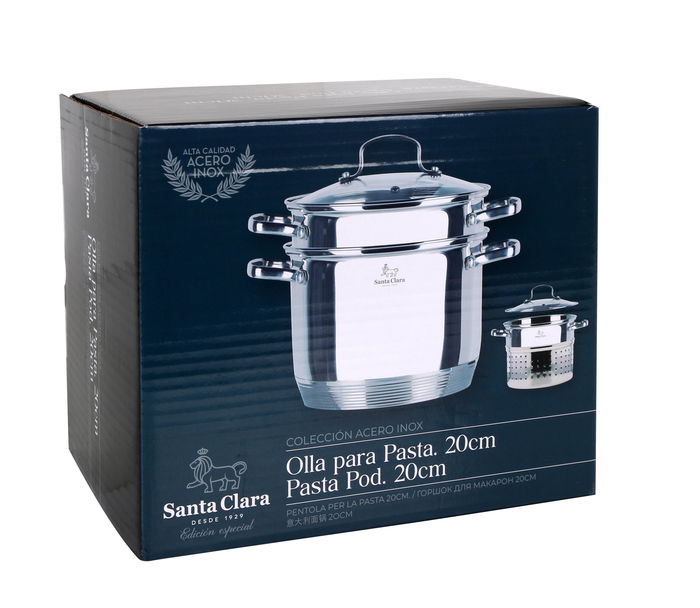 Santa Clara Olla Pasta con Tapa Ø 22 cm (2 Unidades)