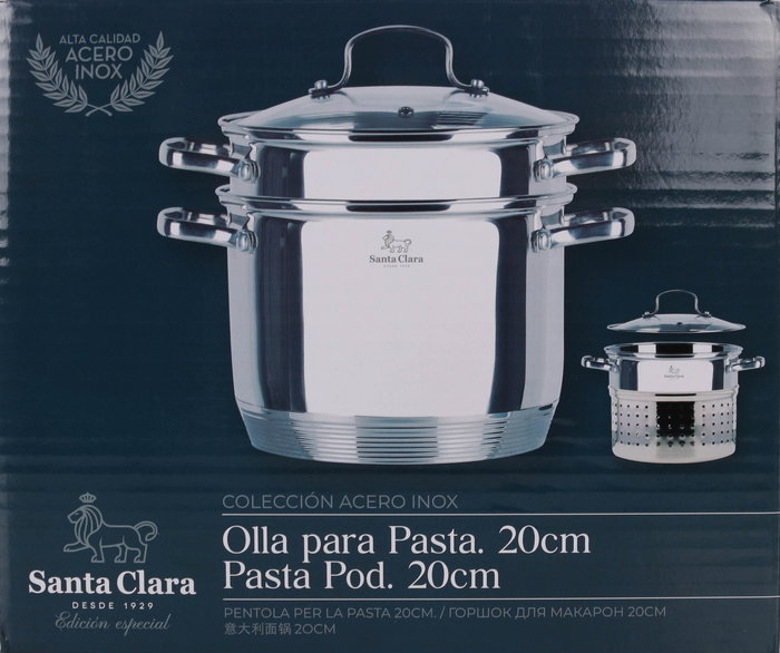 Santa Clara Olla Pasta con Tapa Ø 22 cm (2 Unidades)