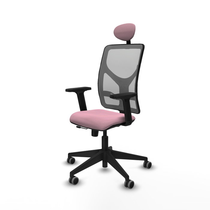 PIQUERAS Y CRESPO Silla de oficina Motilla con mecanismo Sincro/Traslack Rosa y Gris PIQUERAS Y CRESPO Silla de oficina Motilla con mecanismo Sincro/Traslack Rosa y Gris