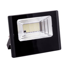 Proyector LED solar 30W 6500K Blanco Frío con mando a distancia y panel solar
