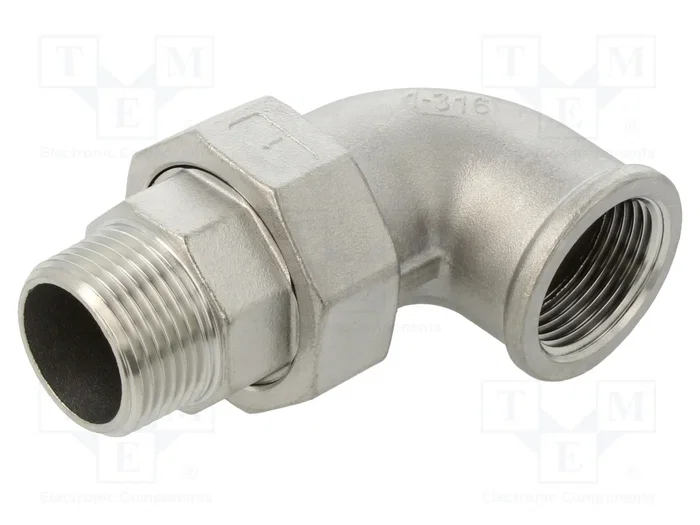 GEBO Codo de 90° G316 Acero Inoxidable Macho-Hembra G 1"