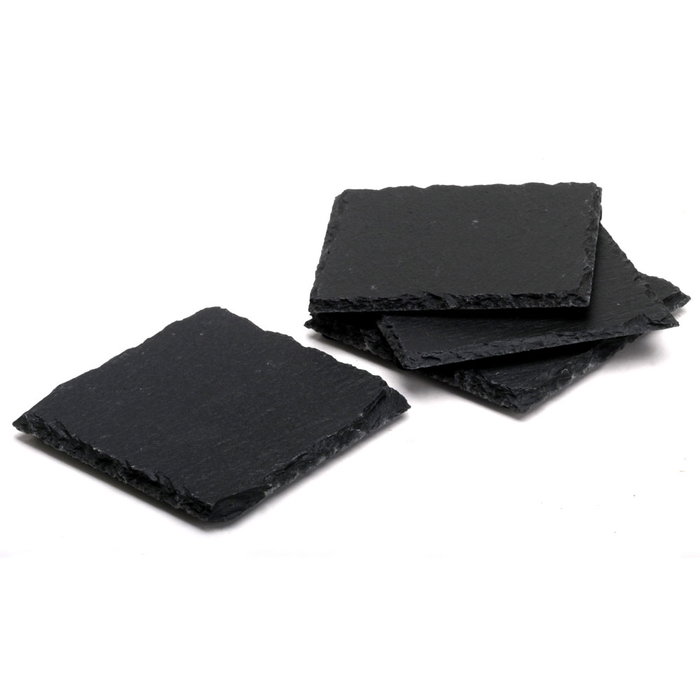 1946 Set 4 Platos Pizarra 1946 10x10 cm (3 Unidades) con Tacos Antideslizantes