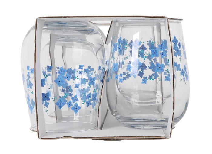 LAV Set 4 Vasos 360cc Gaia Flores (6 Cajas)