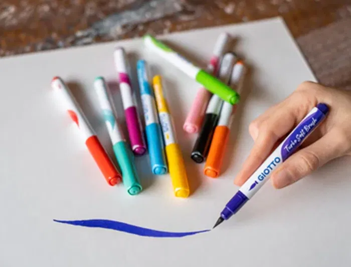 Giotto Rotulador Turbo Soft Brush Punta de Pincel Caja 10 Unidades Colores Surtidos