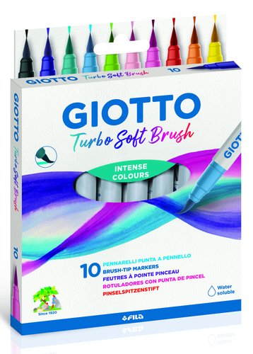 Giotto Turbo Soft Brush Estuche de 10 Rotuladores Colores Surtidos F426800