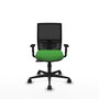 PIQUERAS Y CRESPO Silla de oficina Yunquera con mecanismo Sincro, Verde y Negro