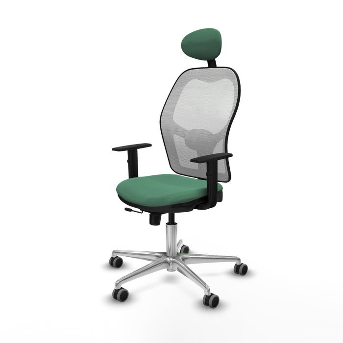 PIQUERAS Y CRESPO Silla de oficina Jorquera Verde esmeralda y Blanco