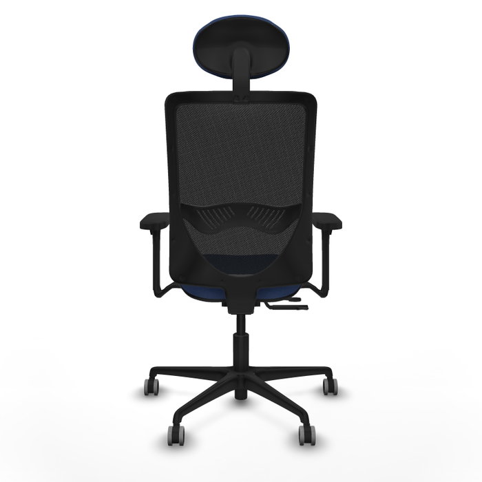 PIQUERAS Y CRESPO Silla de oficina Zulema con mecanismo Sincro/Traslack, Azul marino y Negro