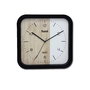 SAMI Reloj de Pared Cuadrado con Esfera en Madera y Negro, Color Blanco