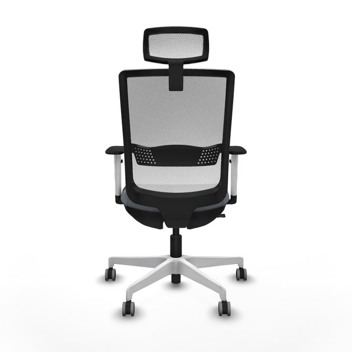 PIQUERAS Y CRESPO Silla de oficina Haches con mecanismo Sincro/Traslack, Gris y Blanco