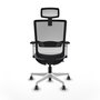 PIQUERAS Y CRESPO Silla de oficina Haches con mecanismo Sincro/Traslack, Gris y Blanco