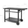 Livoo GS170N Carro para plancha con estante plegable, 2 ruedas dentadas ø 15 cm, Estante superior 85 x 50 cm