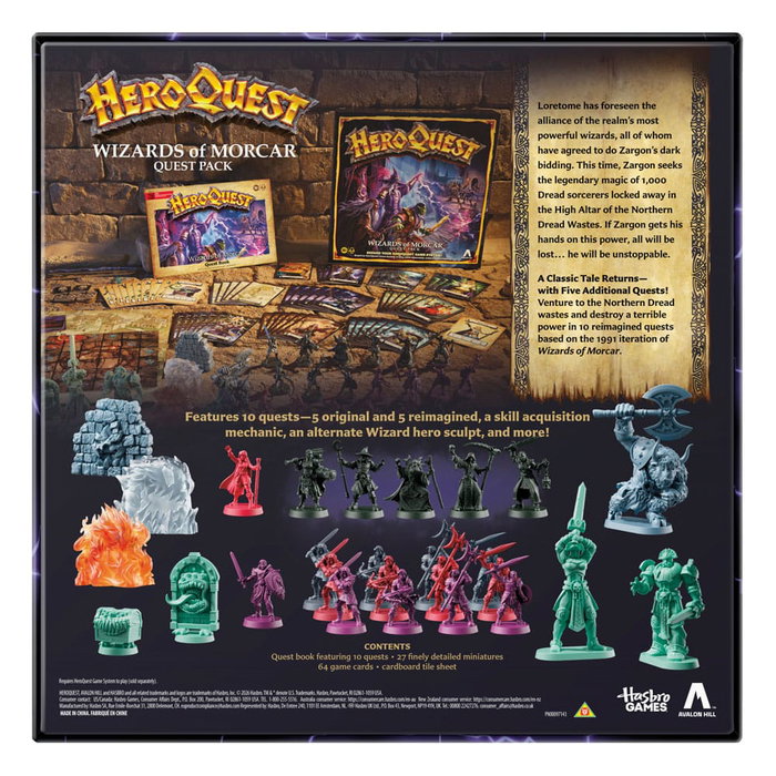 Hasbro HeroQuest Wizards of Morcar Pack de Misión Edición Inglés