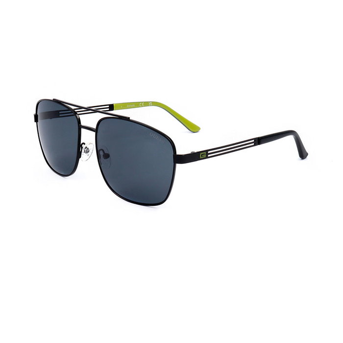 Guess Gafas GF0206 01A Gafas de Sol Hombre Metal Rectangular 58-16-140 Guess Gafas GF0206 01A Gafas de Sol Hombre Metal Rectangular 58-16-140