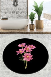 Mijölnir Sitivo Djt Alfombrilla de Baño Negra (140 cm) 700 gr/m², Poliéster, Antideslizante, Antibacteriana, Lavable