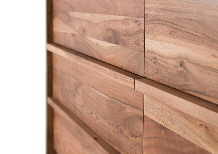 GINER Y COLOMER Aparador de Madera de Acacia Maciza Natural 150 cm