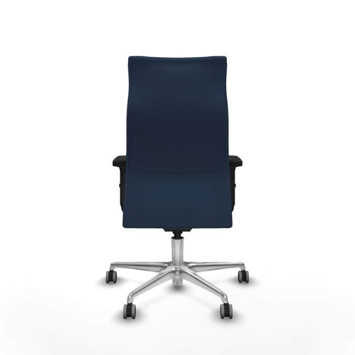 PIQUERAS Y CRESPO Sillón Albacete Azul marino con Mecanismo Sincro y Base de Aluminio