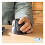 R-Go Ratón Ergonómico para Zurdo HE Break, Bluetooth, 5 Botones, 2400 DPI, Negro, Software de Pausa, Conexión Inalámbrica, Recargable, para Manos Medianas
