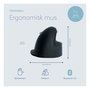 R-Go Ratón Ergonómico para Zurdo HE Break, Bluetooth, 5 Botones, 2400 DPI, Negro, Software de Pausa, Conexión Inalámbrica, Recargable, para Manos Medianas