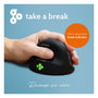 R-Go Ratón Ergonómico para Zurdo HE Break, Bluetooth, 5 Botones, 2400 DPI, Negro, Software de Pausa, Conexión Inalámbrica, Recargable, para Manos Medianas