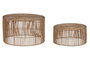 DKD Home Decor Mesa Centro Bali Ratan Natural 70 x 70 x 40 cm Set de 2