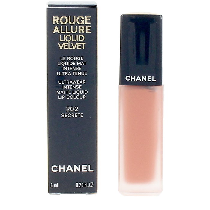 Chanel ROUGE ALLURE Liquid Velvet Barra de Labios Líquida Mate Larga Duración #202-Secrète 6 ml